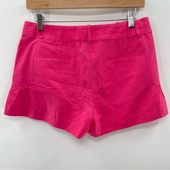 J. Crew Flare Pink Silk Blend Lightweight Ruffle Shorts Size 2 - Picture 5 of 9